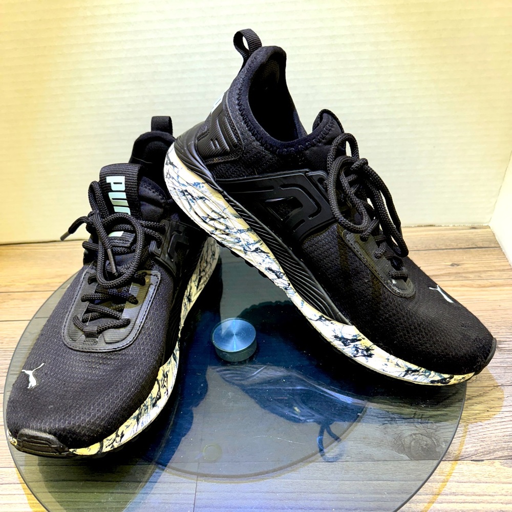 Puma Pacer 23 Marble Running Women’s Black Sneakers Athletic Shoes Size 8.5